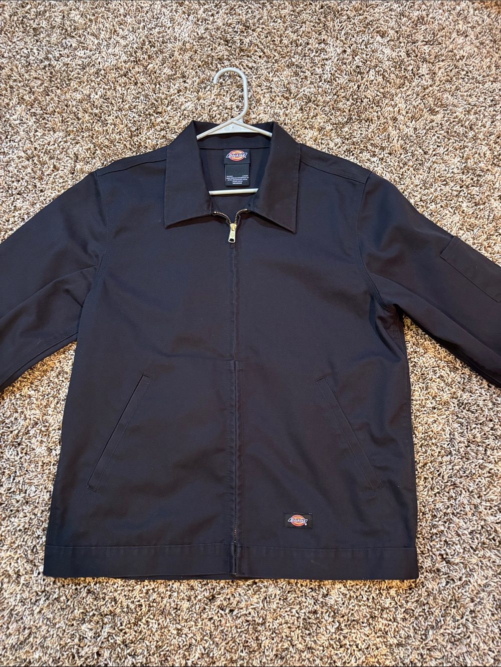 Dickies Black Lightweight Work Jacket with Zip Front